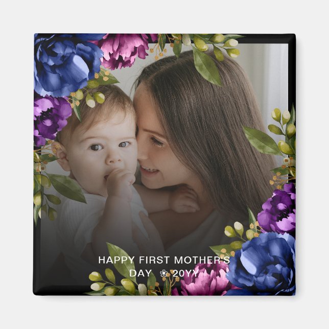 Íman Dia de as mães Floral Chic Tropical Boho Magnet (Frente)