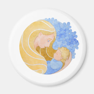 Íman Dia de as mães Mãe e Filho Magnet