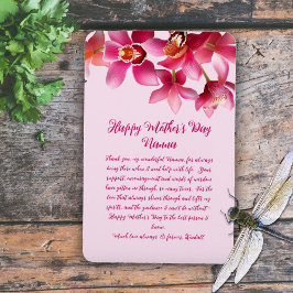 Íman Dia de as mães Orchids Obrigado Mensagem Rosa