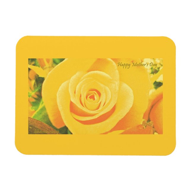 Íman Dia de as mães Rosa Amarelo - Ímaco Flexi Premium (Horizontal)