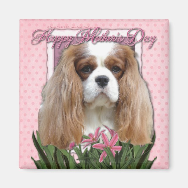 Íman Dia de as mães - Tulipas Rosa - Cavalier - Blenhei (Frente)