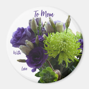 Íman Dia de as mães verde e roxo