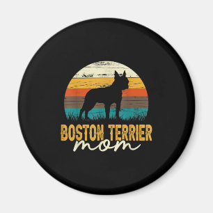 Íman Dia de as mães Vintage Boston Terrier Mom Dog Lov