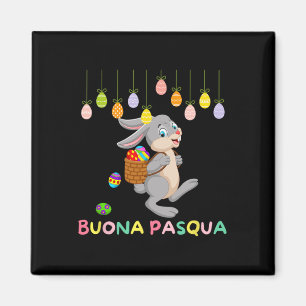 Íman Dia de Caça aos Ovos Italiano Feliz Páscoa Itália 