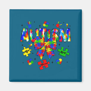 Íman dia de conscientização do autismo laço coquete peç
