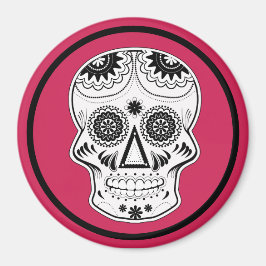 Íman Dia de Los Muertos Skull Magnet