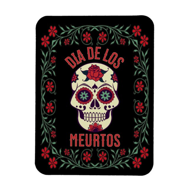 Íman Dia de los Muertos Sugar Skull Magnet (Vertical)