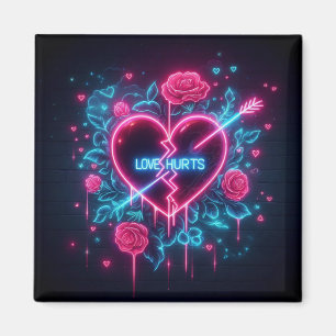 Íman Dia de os namorados Ama Machuca Neon Heart