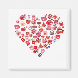 Íman Dia de os namorados Amor Forma Cardíaca Design de 