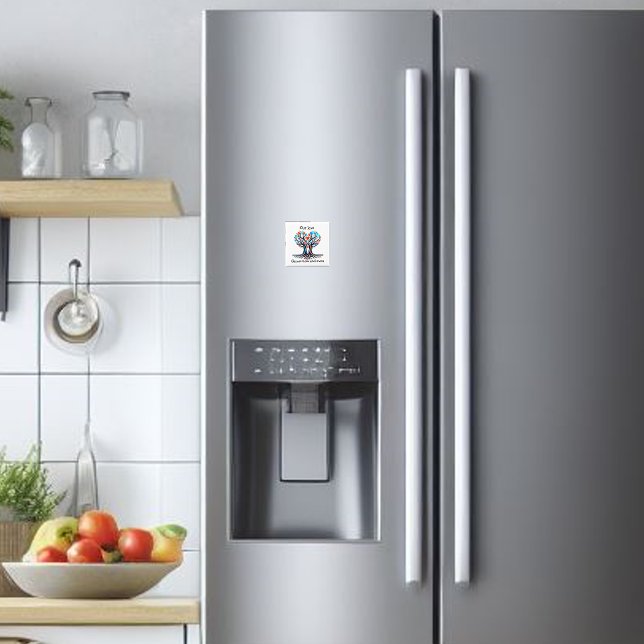 Íman Dia de os namorados de árvore (Valentine's Day fridge magnet. Love grows.)