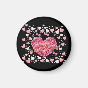 Íman Dia de os namorados Elegante de Corações Rosa
