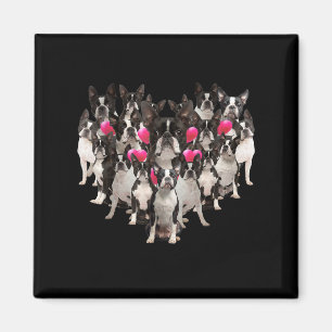 Íman Dia de os namorados Engraçado, Boston Terrier Hea