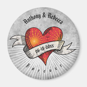 Íman Dia de os namorados Fractal do Coração Vermelho Mo