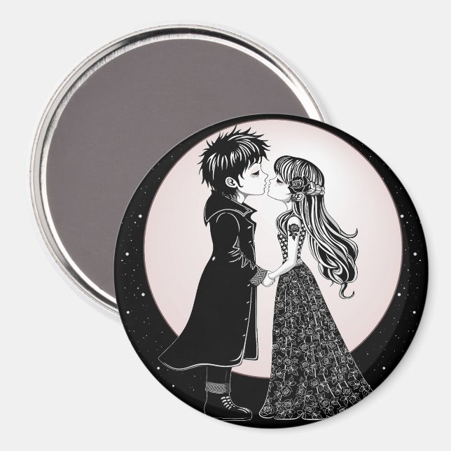 Íman Dia de os namorados Gótico Beijo Gótico (Front/Back)