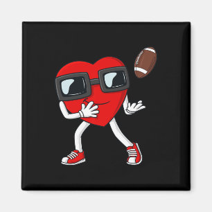 Íman Dia de os namorados Heart Football Receptor Tight