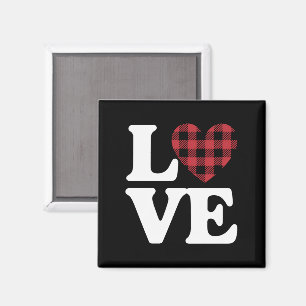 Íman Dia de os namorados Heart Xadrez Love