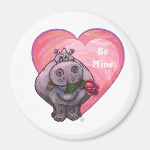 Íman Dia de os namorados Hippopotamus