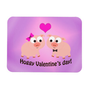 Íman Dia de os namorados Hoggy Pig Love