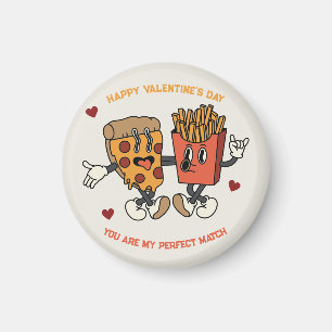 Íman Dia de os namorados "Pizza e Batatas Fritas Corres