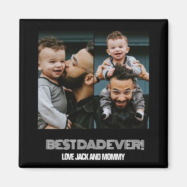 Íman Dia de os pais de Colagem de Fotografias Personali (Frente)