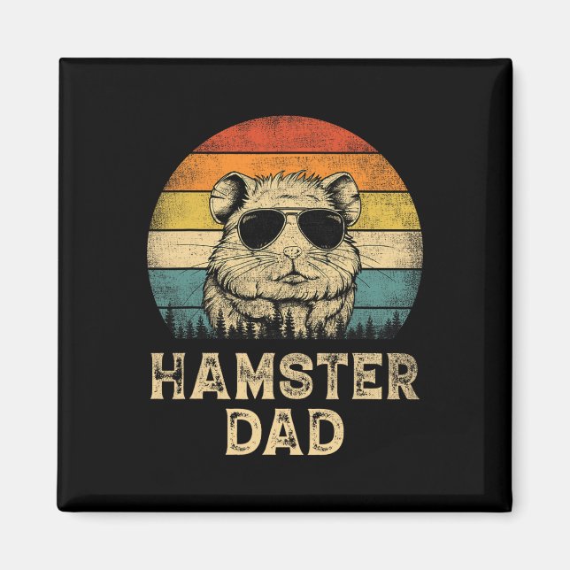 Íman Dia de os pais de Pai Hamster Pai Hamster (Frente)