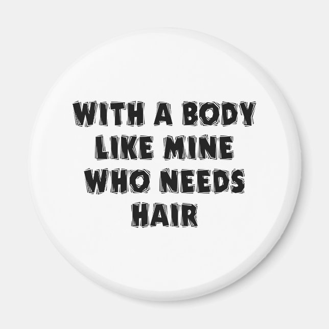 Íman Dia de os pais Engraçado - Homem Balvo (Frente)