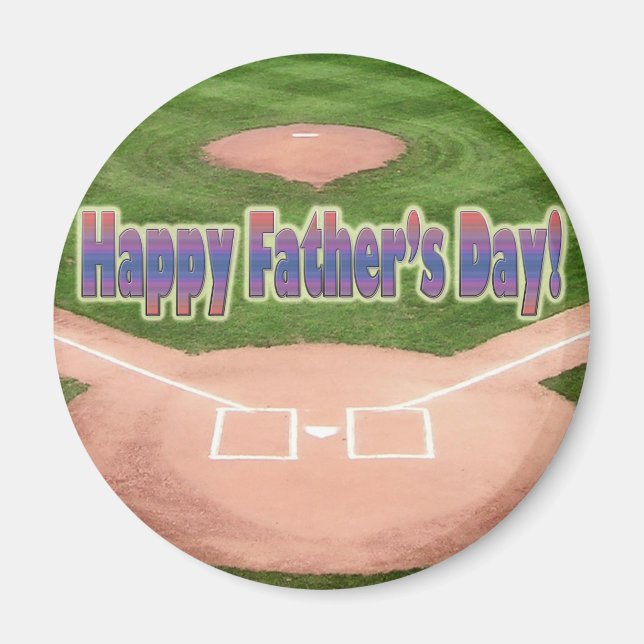 Íman Dia de os pais feliz beisebol (Frente)