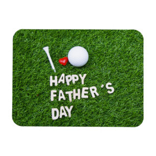 Íman Dia de os pais Feliz de Golfe com bola de golfe e