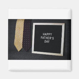 Íman Dia de os pais Feliz Magneta Negra Clássica