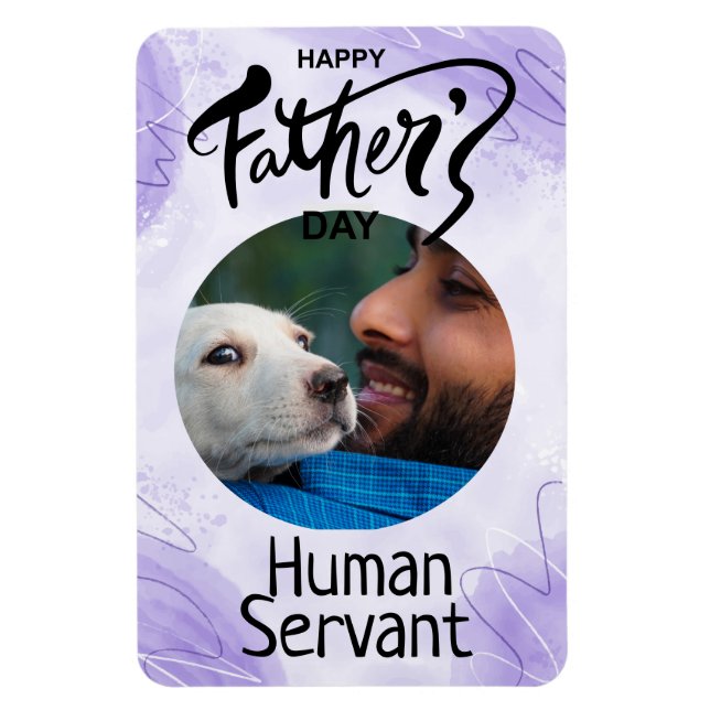 Íman Dia de os pais Feliz, Servo Humano, Roxo Personali (Vertical)