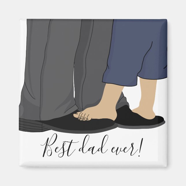 Íman Dia de os pais Magnet Square (Frente)