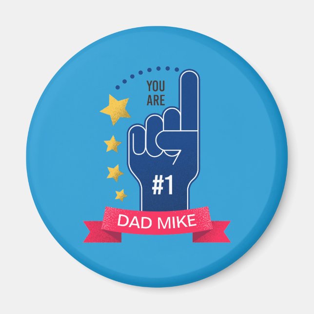 Íman Dia de os pais Personalizado de Nome Personalizado (Frente)