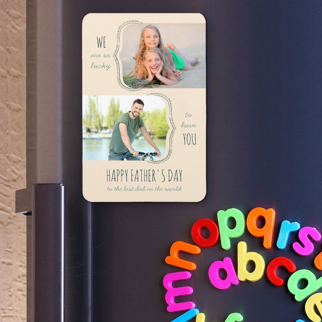 Íman Dia de os pais sortudo por ter sua Pai 2 Foto (Criador carregado)