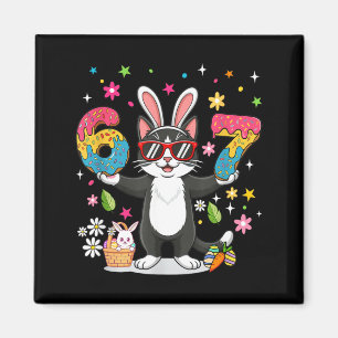 Íman Dia de Páscoa Gatos Ovos Coelho Engraçado Seis Set