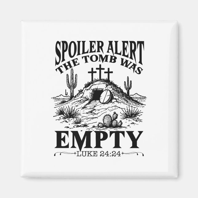 Íman Dia de Páscoa Religioso Cristão Alerta de Spoiler  (Frente)