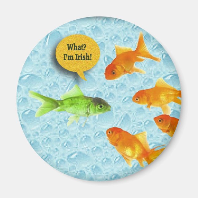 Íman Dia de Patrick, Humor de Peixe Goldfish (Frente)