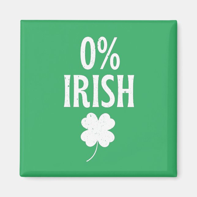 Íman Dia de São Patrício 0% irlandês (Frente)