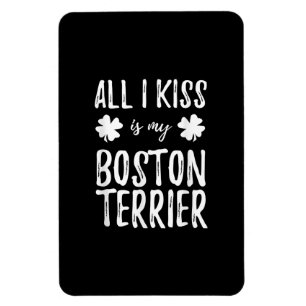 Íman Dia de São Patrício Boston Terrier Dog Mãe Engr