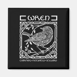 Íman Dia de São Patrício Celtic Knot Zodiac Wren 10 de