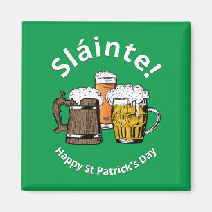 Íman Dia de São Patrício De Cerveja De Cartoon Verde 
