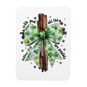 Íman Dia de São Patrício Fé Cristã Trevo Shamrock