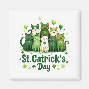 Íman Dia de São Patrício Gatos Saint Pattys Mulheres G