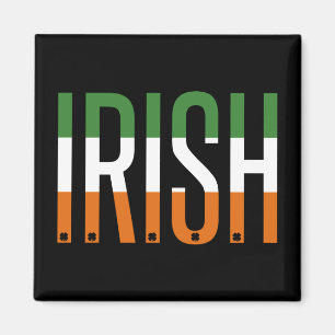 Íman Dia de São Patrício Irlandês Flag Shamrock Luck