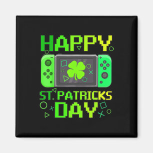 Íman Dia de São Patrício Jogo Jogador de Vídeo Shamrock