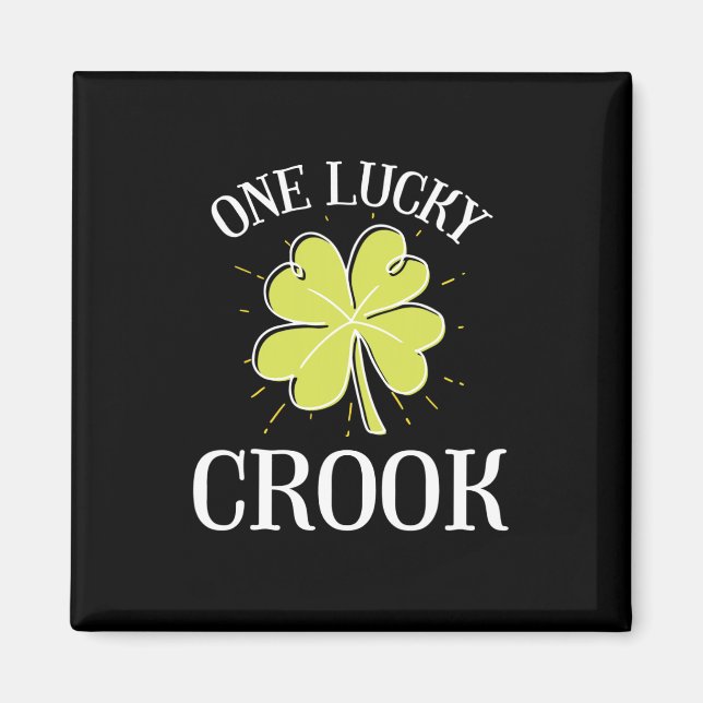 Íman Dia de São Patrício Lucky Crook Gift (Frente)
