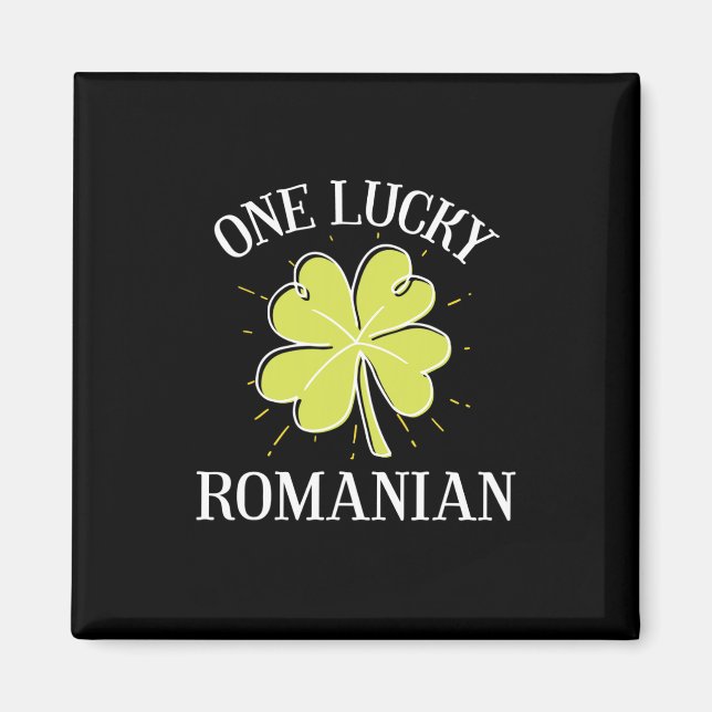 Íman Dia de São Patrício Lucky Gift Romeno (Frente)
