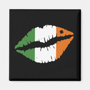Íman Dia de São Patrício Lucky Shamrock Lábios irlan
