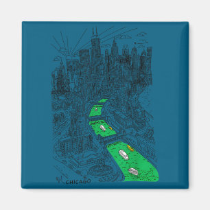 Íman Dia de São Patrício rio verde gráfico de Chicago i