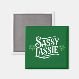 Íman Dia de São Patrício Sassy Lassie Engraçado Irish G