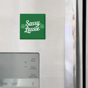 Íman Dia de São Patrício Sassy Lassie Engraçado Irlandê